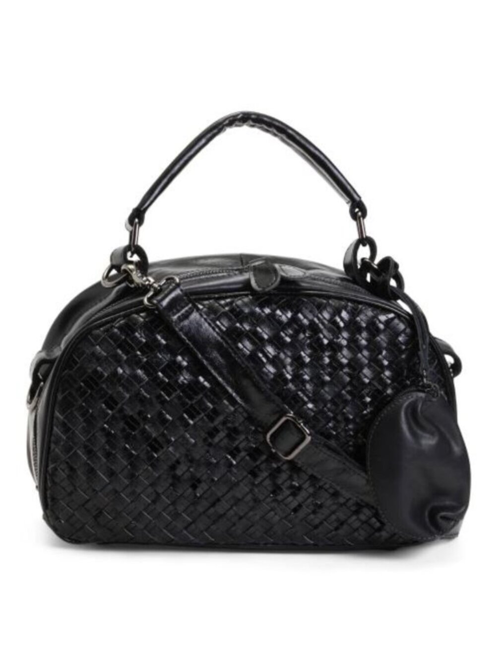 AMERILEATHER Leather Beckett Woven Handbag